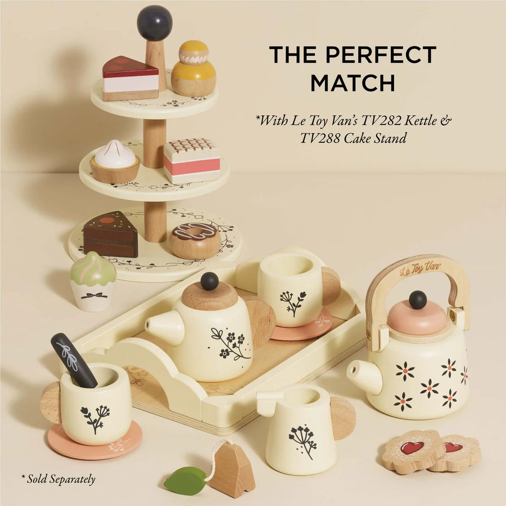 Le Toy Van - 12 pc Wooden Tea Set and Tray