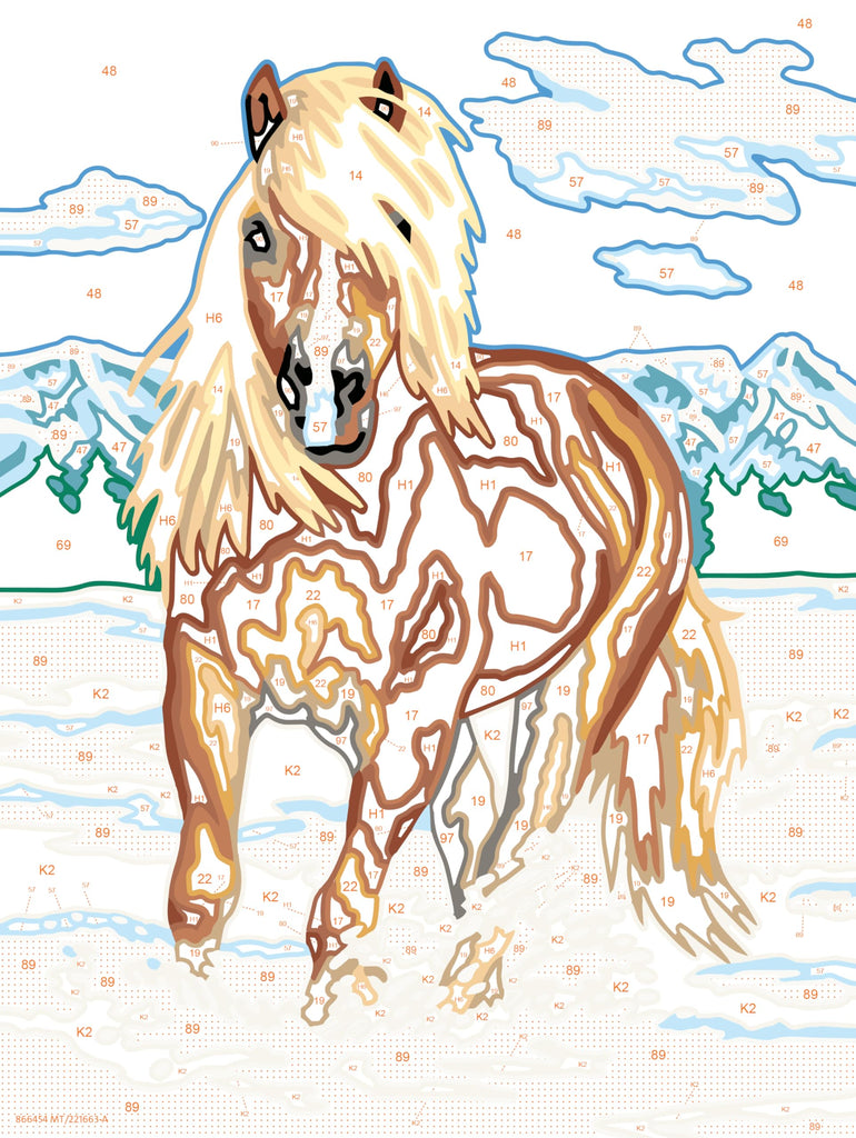 Ravensburger CreArt - The Royal Horse Paint by Numbers Kit with Frame - 9yrs+