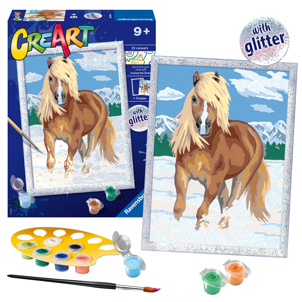 Ravensburger CreArt - The Royal Horse Paint by Numbers Kit with Frame - 9yrs+