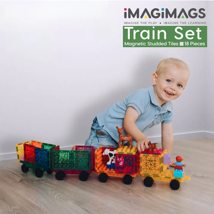 Imagimags Magnetic Train Set - 6 carriages - 18pcs