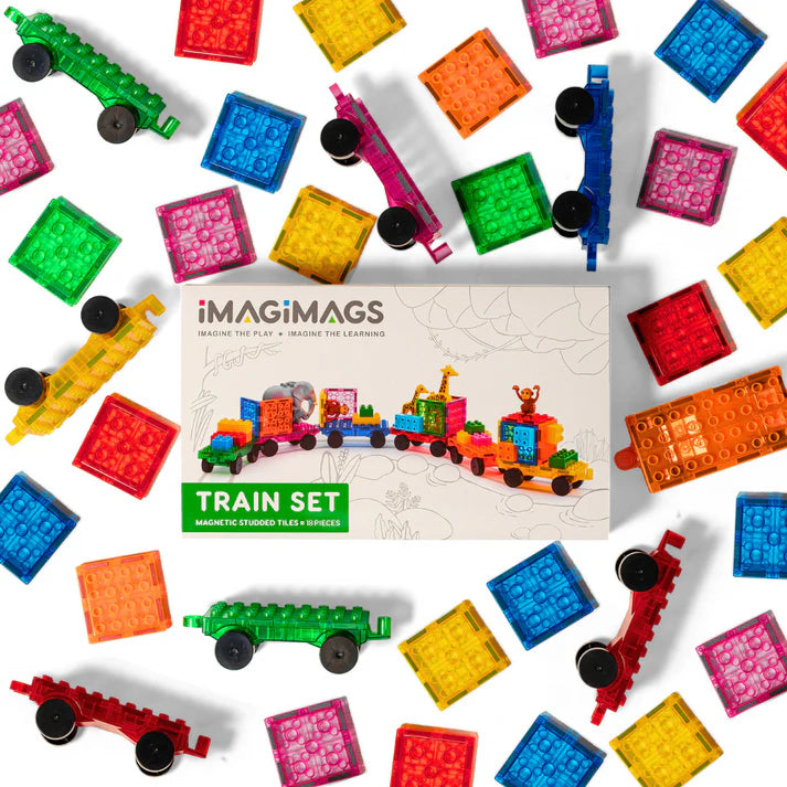 Imagimags Magnetic Train Set - 6 carriages - 18pcs