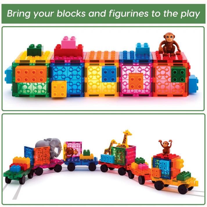 Imagimags Magnetic Train Set - 6 carriages - 18pcs