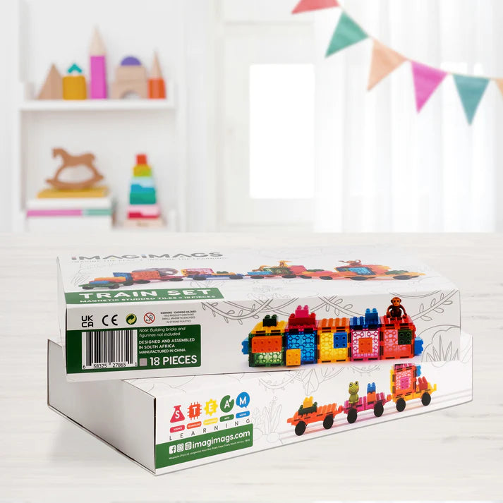 Imagimags Magnetic Train Set - 6 carriages - 18pcs