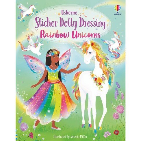 Usborne: Sticker Dolly Dressing - Rainbow Unicorns - 5yrs+ - Timeless Toys