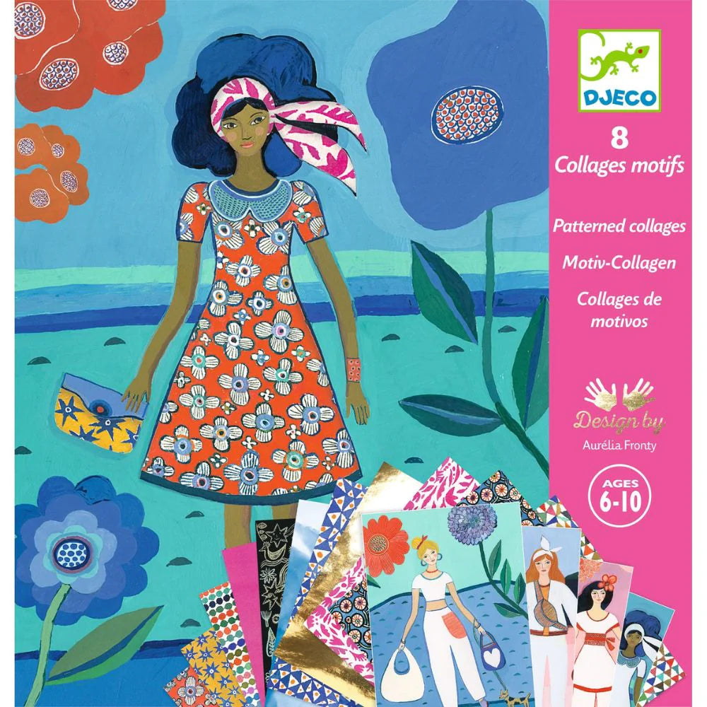 Djeco Patterned Collages - Wax Trend 6 - 10yrs