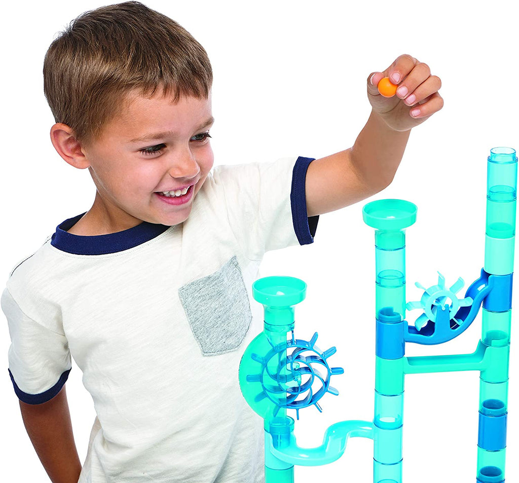 125 Piece Aqua Maze Marble Run- Mindware - Timeless Toys