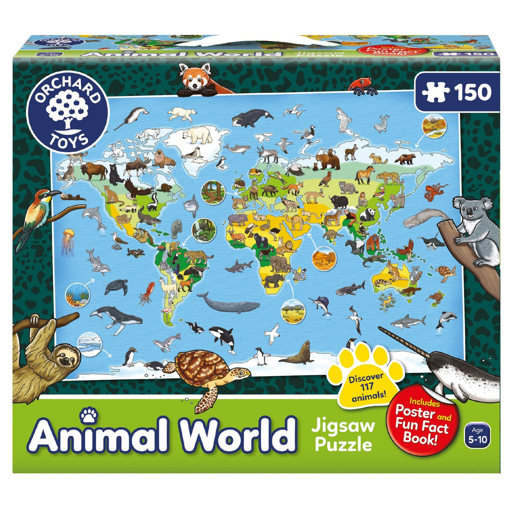 Animal World - 150pc Puzzle and Fact Book - Timeless Toys