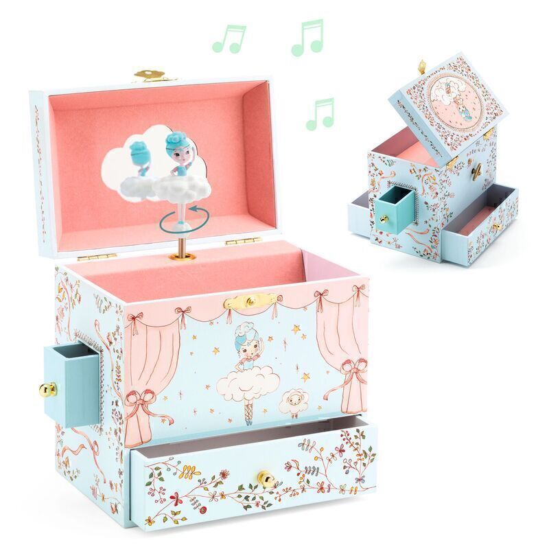 Ballerina on Stage Musical Jewellery Box by Djeco - Timeless Toys