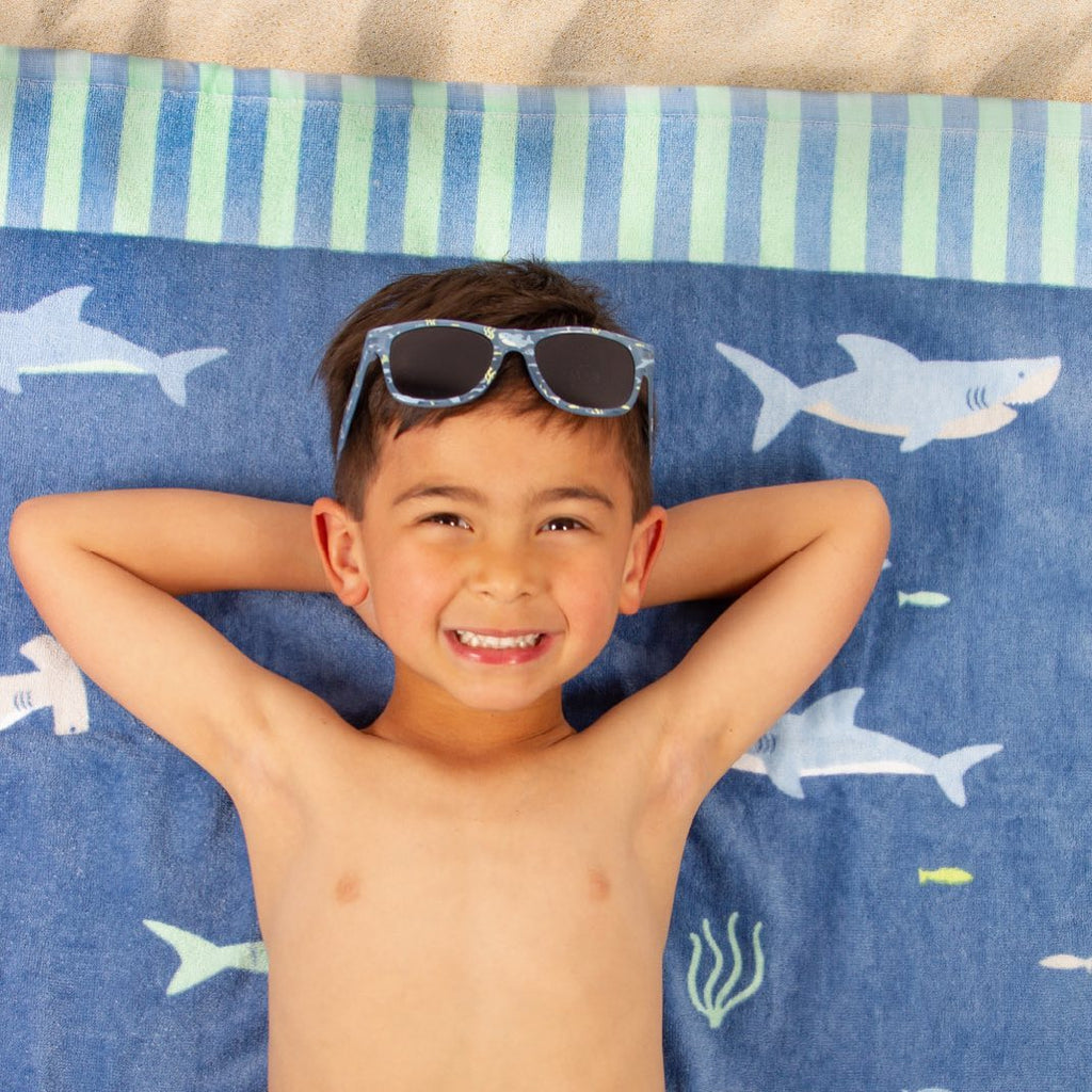 Beach and Bath Towel - Sharks by Stephen Joseph - Timeless Toys