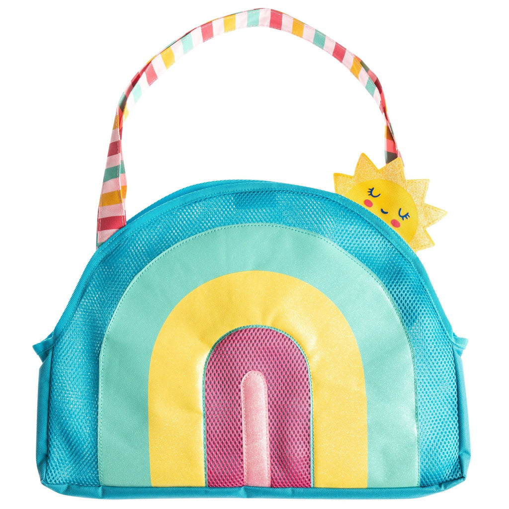 Beach Tote with 5pc Sand Toy Play Set - Rainbow by Stephen Joseph - Timeless Toys