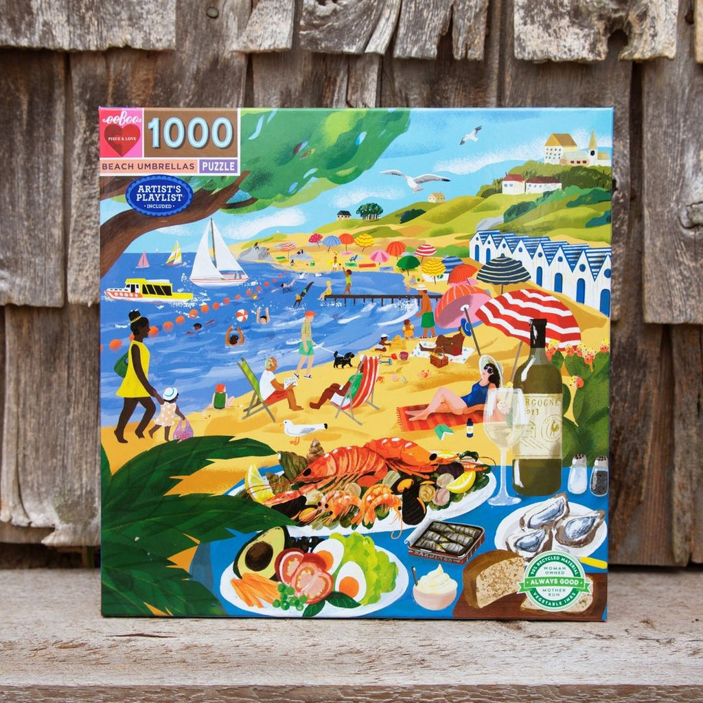 Beach Umbrellas 1000pc Puzzle by eeBoo - Timeless Toys