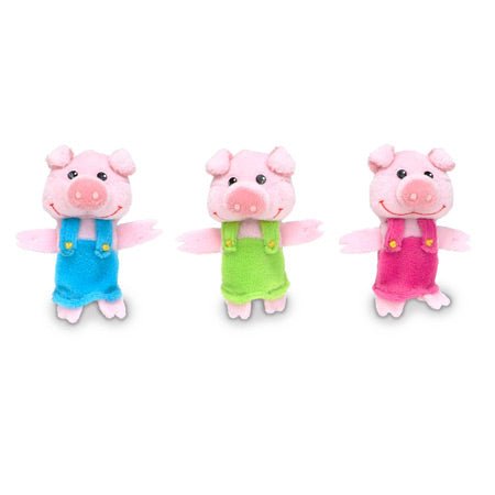 Big Bad Wolf and 3 Little Pigs Hand and Finger Puppet set - Timeless Toys