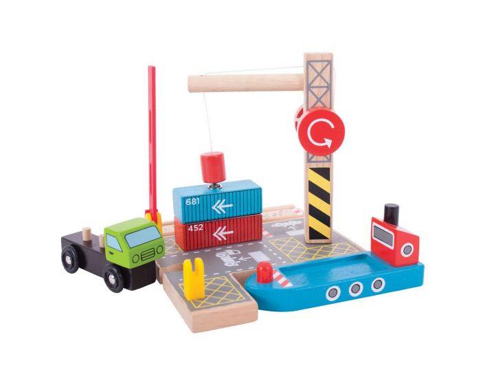 Bigjigs Rail - Container Shipping Yard - Timeless Toys