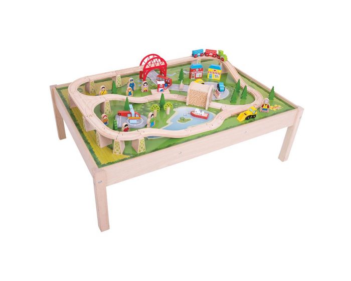 Bigjigs Rail - Services Train Set and Table - Timeless Toys