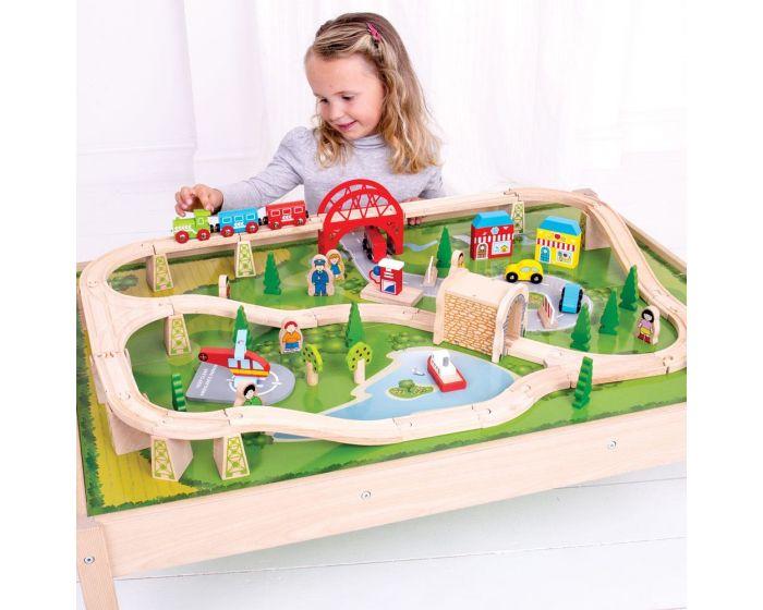 Bigjigs Rail - Services Train Set and Table - Timeless Toys
