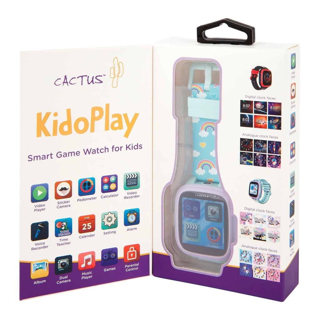 Cactus Kidoplay - Interactive Smart Watch for Kids - Aqua/Purple Trim - Timeless Toys