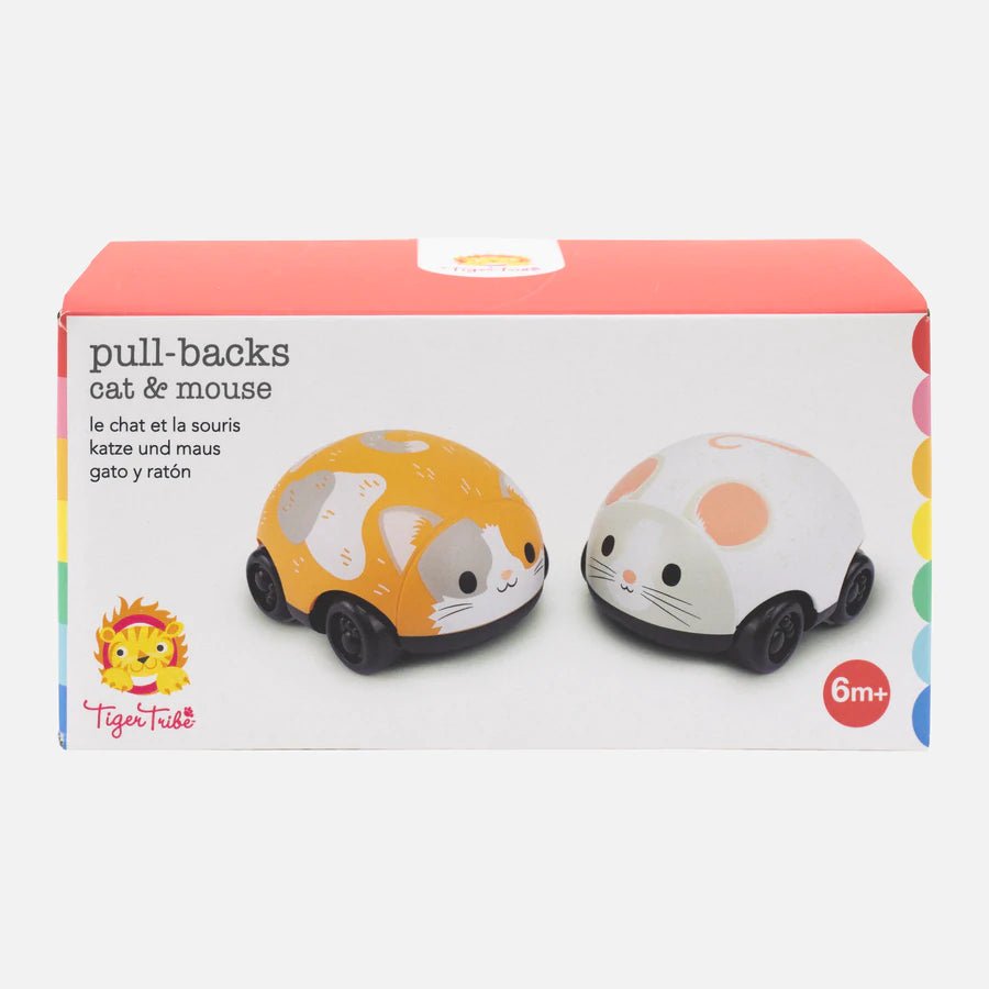 Cat and Mouse Pull-backs by Tiger Tribe - Timeless Toys