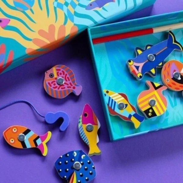 Colourful Magnetic Fishing Game by Djeco - Timeless Toys