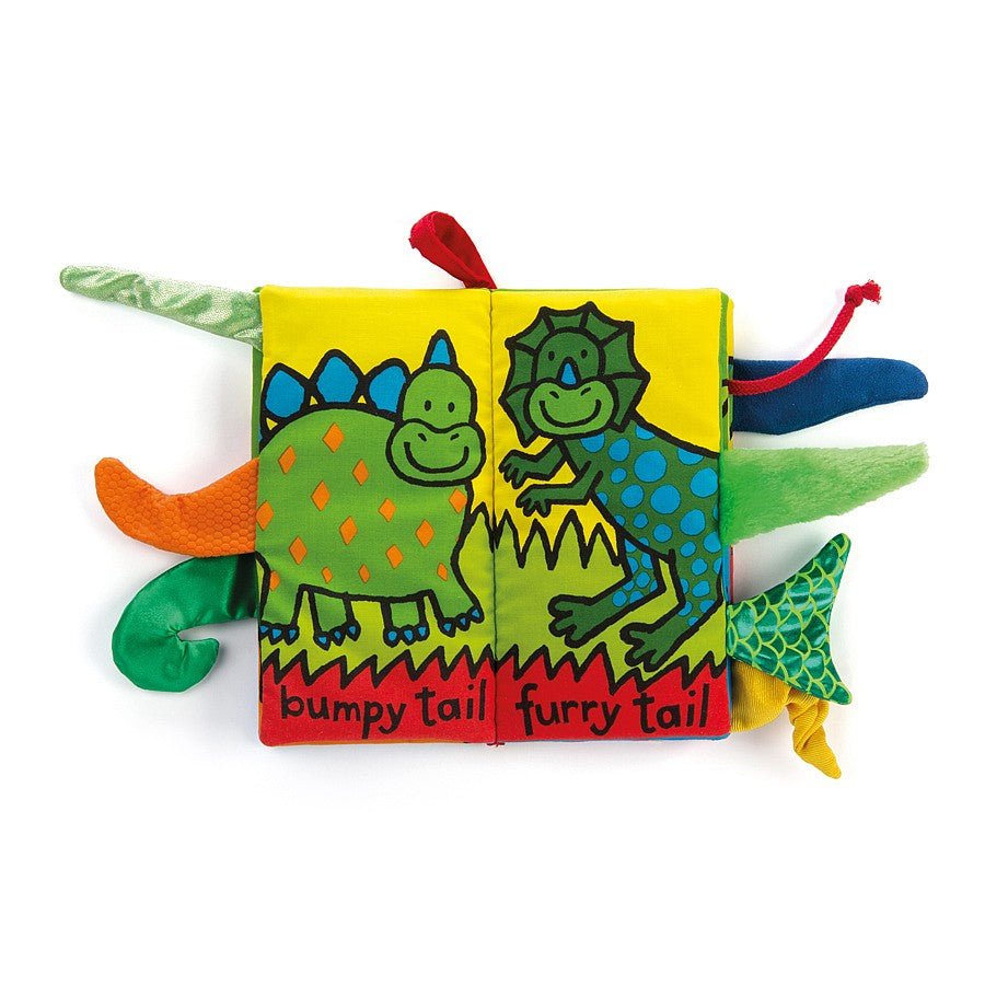 Dino Tails Fabric Activity Book by Jellycat - Timeless Toys