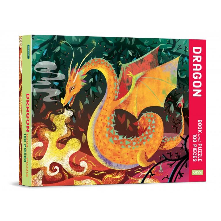 Dragon 100pc Puzzle and Book Set by Sassi - Timeless Toys