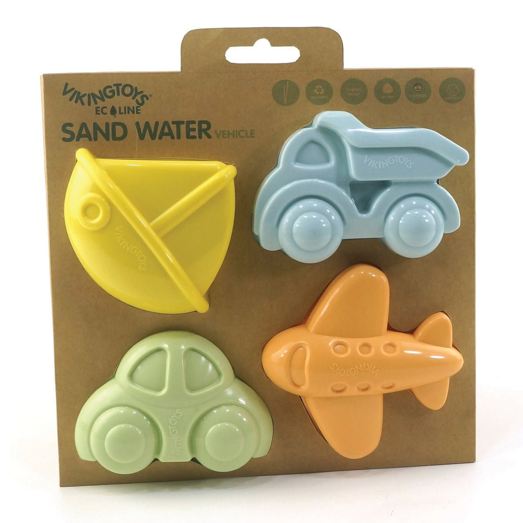 Ecoline - Set of 4 Vehicle Sand Moulds by Viking Toys - Timeless Toys