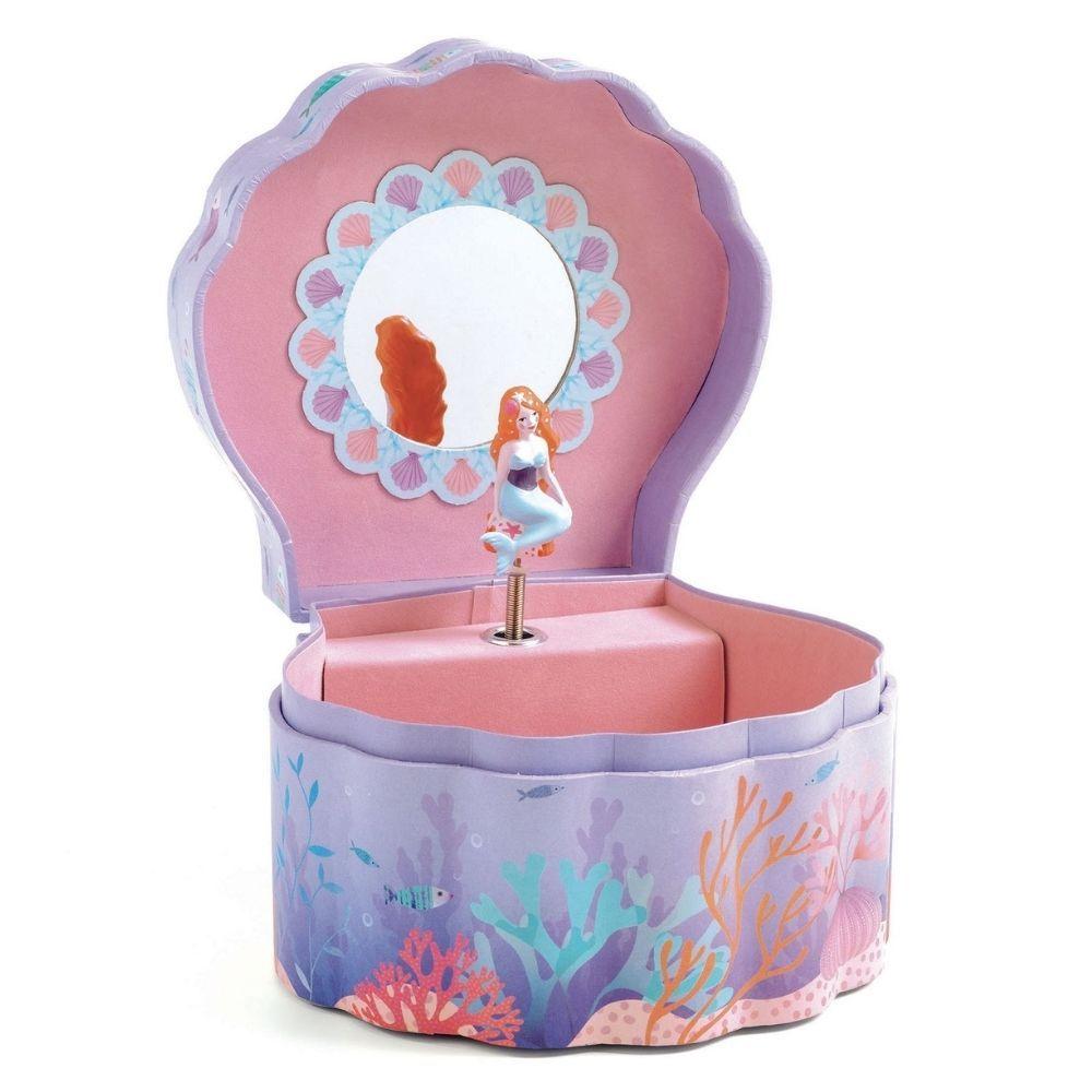 Enchanted Mermaid Wooden Musical Box by Djeco - Timeless Toys