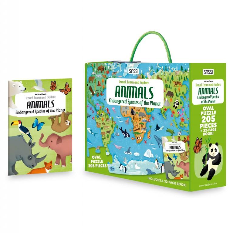 Endangered Species of the Planet Puzzle + Book Set - Timeless Toys