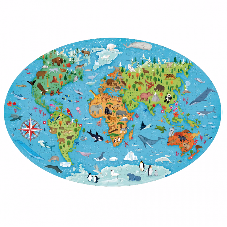 Endangered Species of the Planet Puzzle + Book Set - Timeless Toys