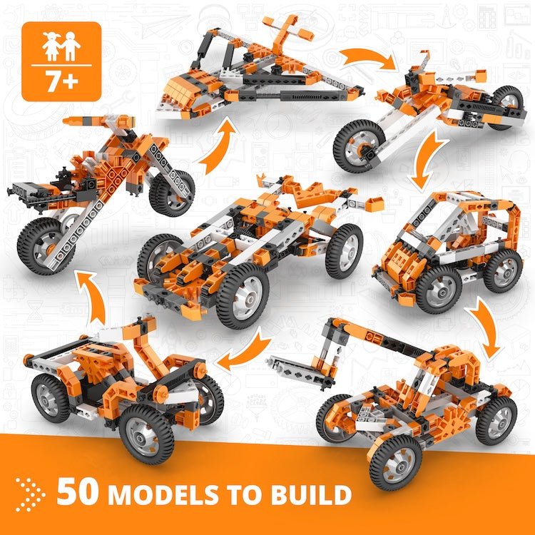 Engino: Creative Builder 50 Multi-Models Motorised Construction Toy - 7yrs+ - Timeless Toys