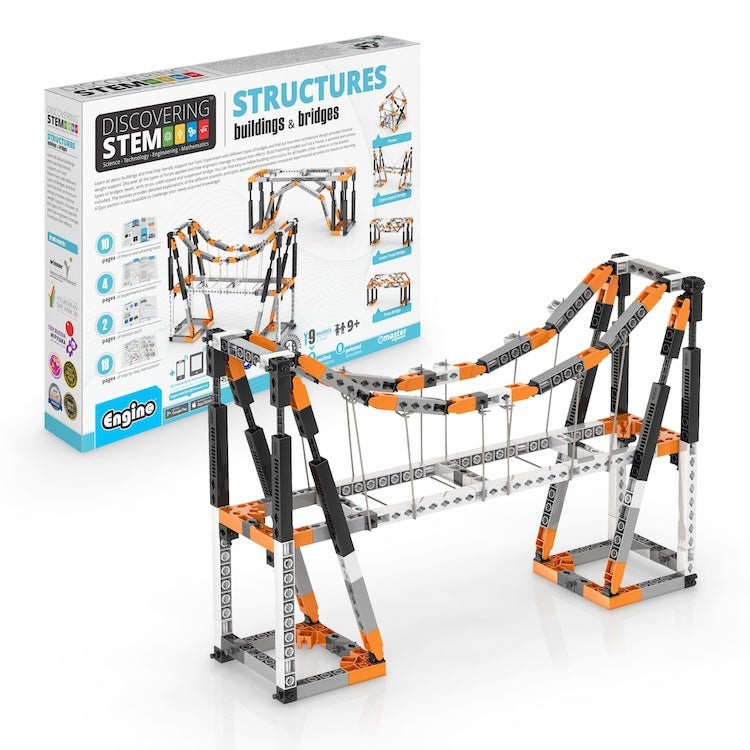 Engino Discovering Stem: Structures - Buildings and Bridges (9 models) 9yrs+ - Timeless Toys