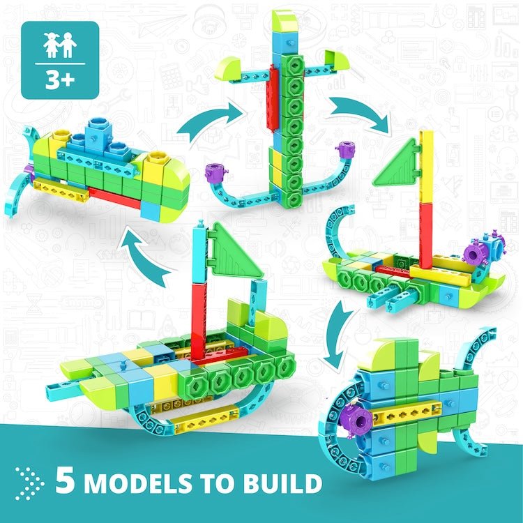 Engino: STEAMlabs Junior - Learning About Sea Adventures (5 models) 3yrs+ - Timeless Toys