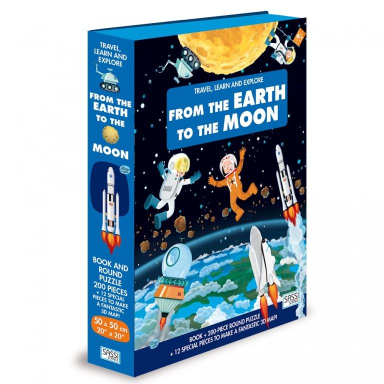 From the Earth to the Moon Puzzle and Book Set by Sassi - Timeless Toys