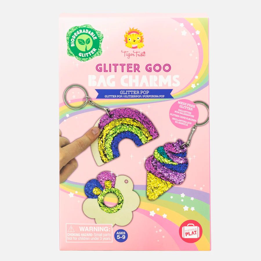 Glitter Goo - Bag Charms Craft Set by Tiger Tribe (5-9yrs) - Timeless Toys