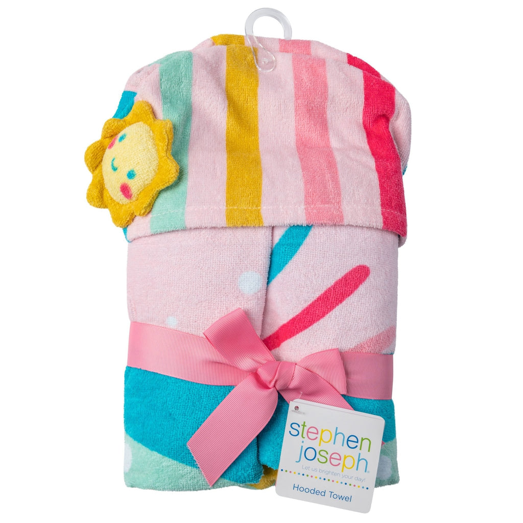 Hooded Beach Towel Rainbow by Stephen Joseph - Timeless Toys