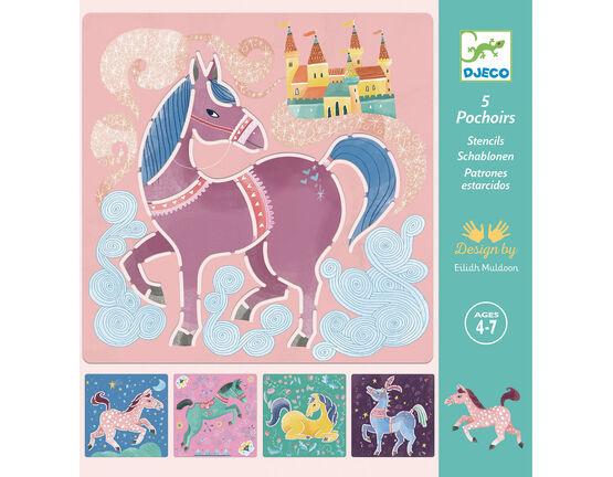 Horses Stencil Set by Djeco - Timeless Toys