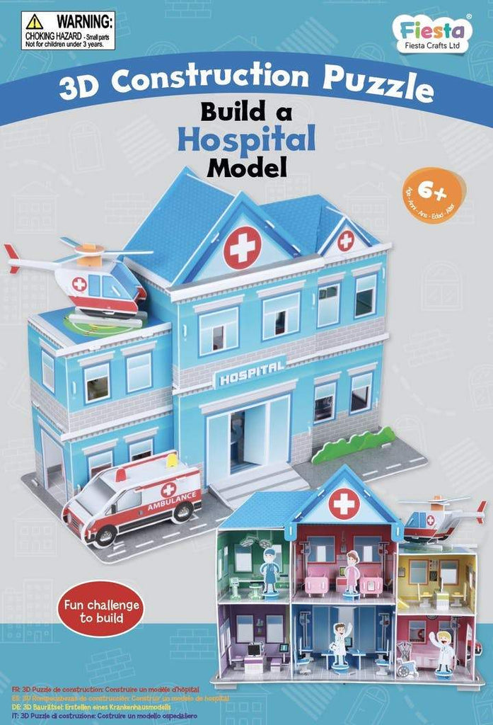 Hospital 3D Construction Craft by Fiesta Crafts - Timeless Toys