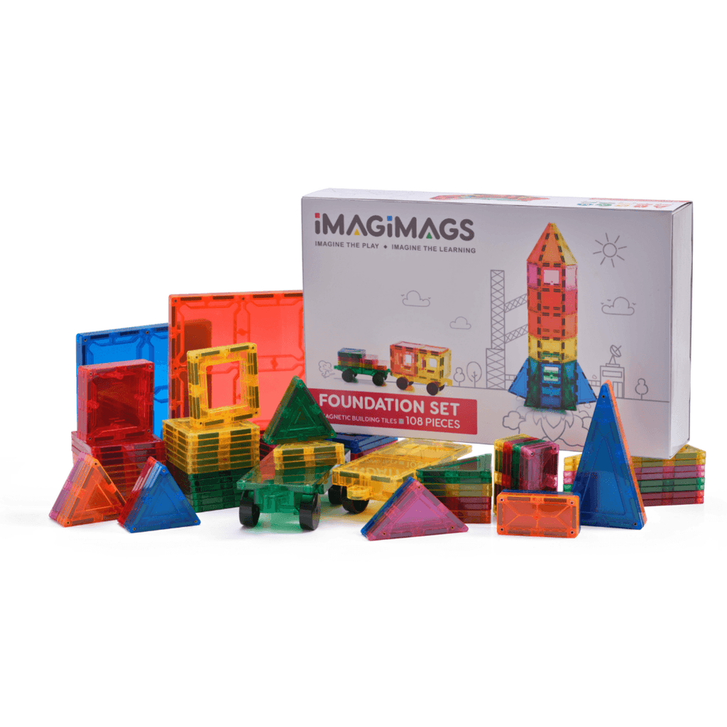Imagimags - 108pc Magnetic Building Tiles Set - Timeless Toys