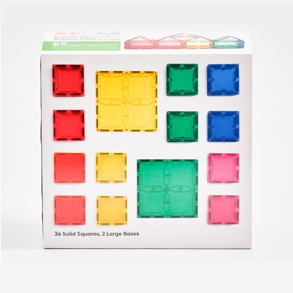 Imagimags 38 piece Square Magnetic Building Tiles Set - Timeless Toys