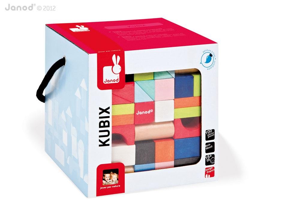 Janod - Kubix 100 Blocks - Timeless Toys
