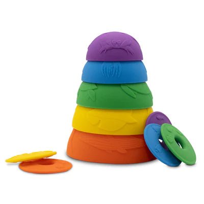 Jellystone Ocean Sensory Stacking Cups - Rainbow Bright - Timeless Toys