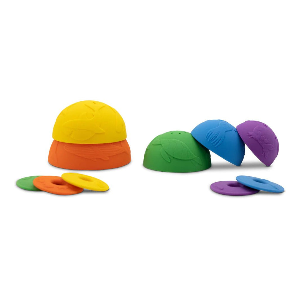 Jellystone Ocean Sensory Stacking Cups - Rainbow Bright - Timeless Toys
