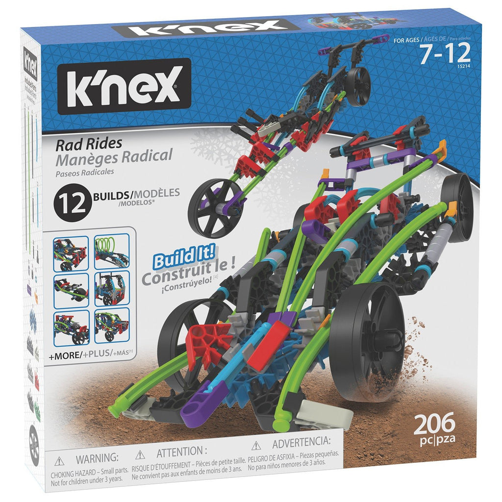 K'Nex Rad Rides building set - 206 pieces / 12 models - Timeless Toys