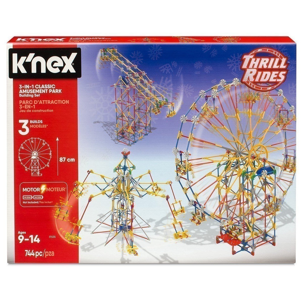 K'nex Thrill Rides - 3 in 1 Classic Amusement Park - Timeless Toys