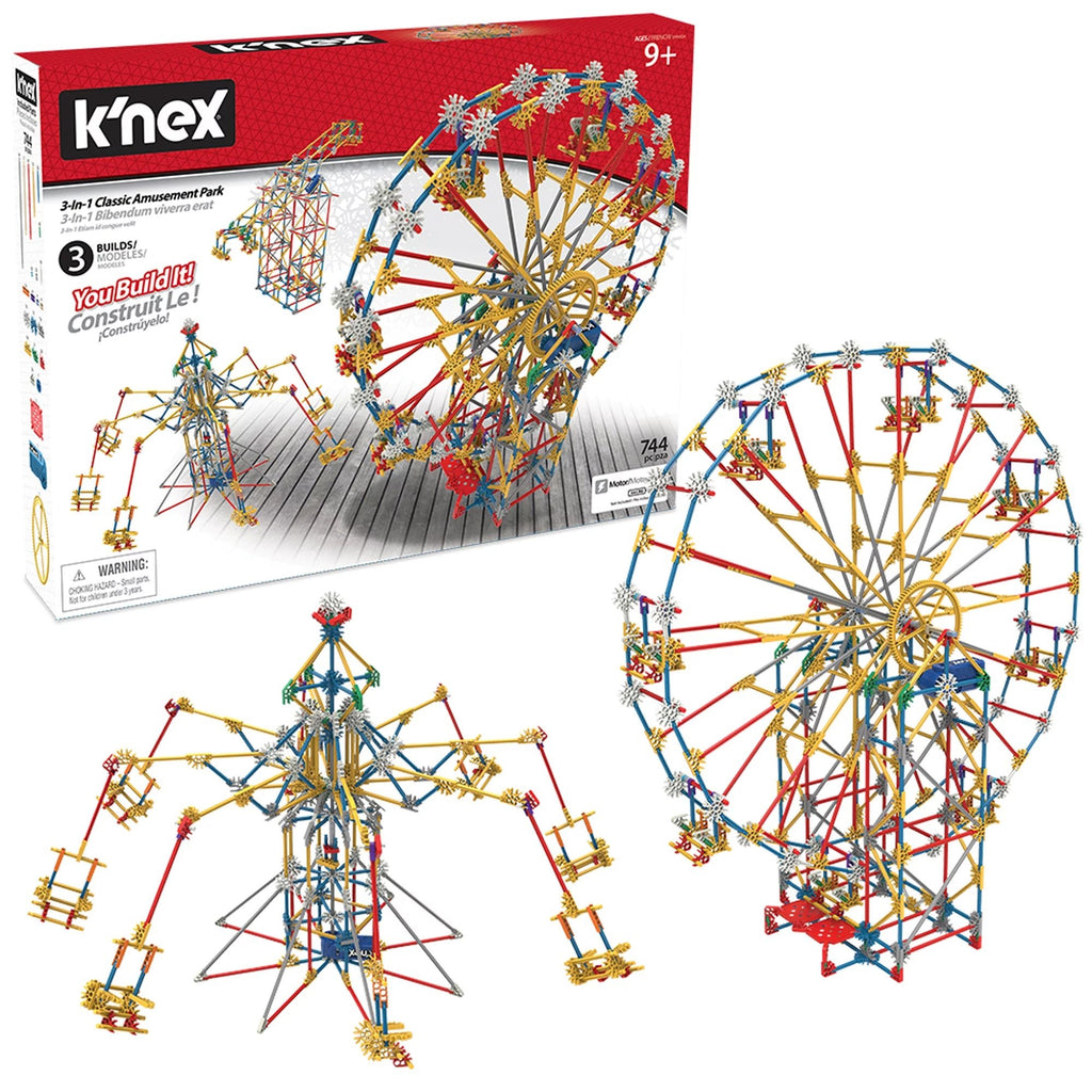 K'nex Thrill Rides - 3 in 1 Classic Amusement Park - Timeless Toys