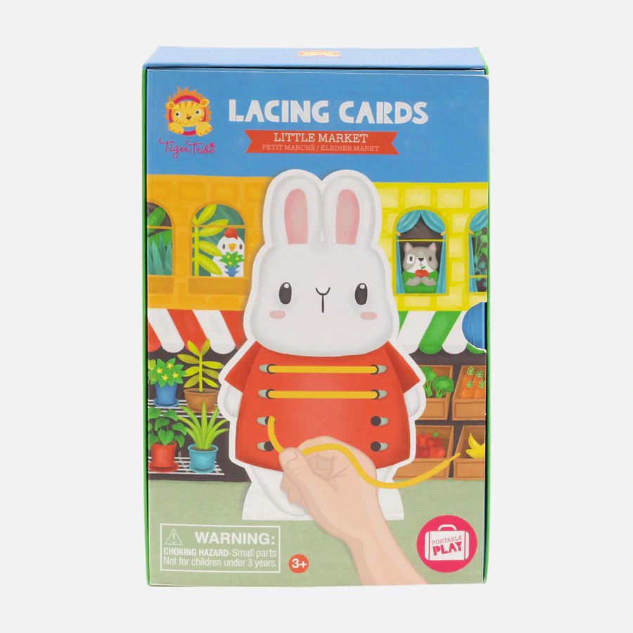 Little Market Lacing Cards by Tiger Tribe - Timeless Toys