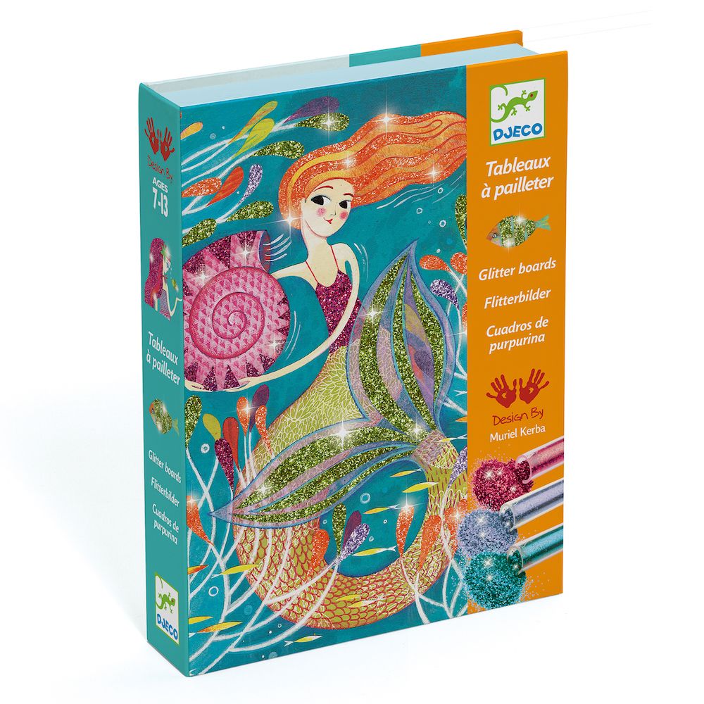 Mermaid Lights Glitter Boards Art Box by Djeco - Timeless Toys