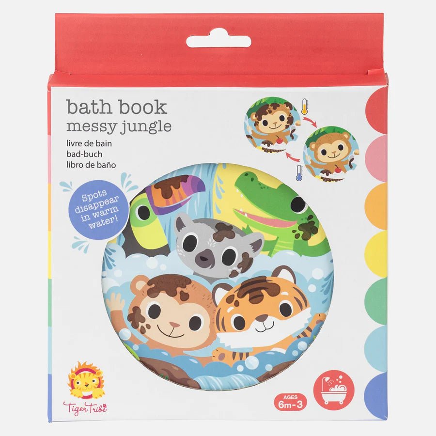 Messy Jungle Bath Book by Tiger Tribe (6mnths - 3yrs) - Timeless Toys