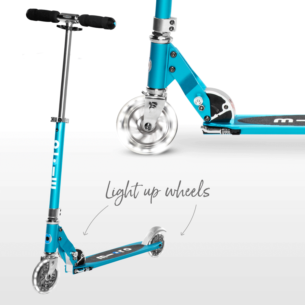 Micro Sprite Scooter - Ocean Blue (LED wheels) - Timeless Toys
