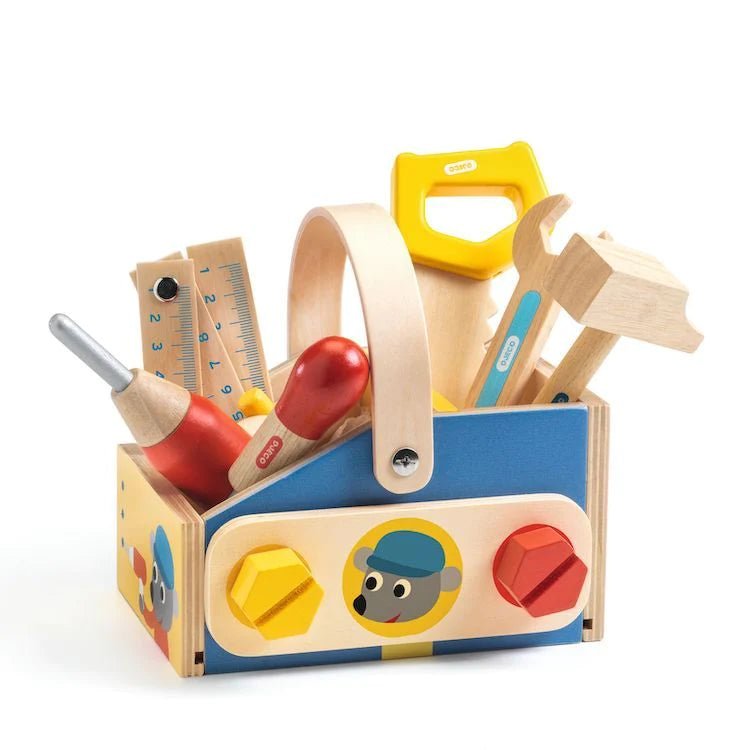 Minibrico Wooden Tool Box set by Djeco - Timeless Toys