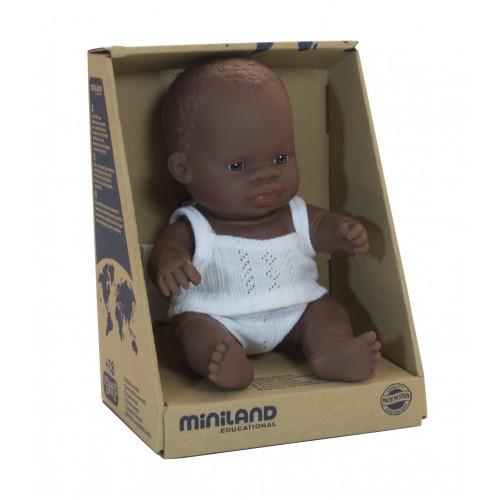 Miniland African Baby Boy Doll - 21cm - Timeless Toys